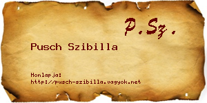 Pusch Szibilla névjegykártya